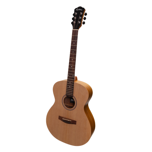 Martinez MF-25P-NST Acoustic-Electric Small Body Guitar Natural Spruce/Koa 6-String
