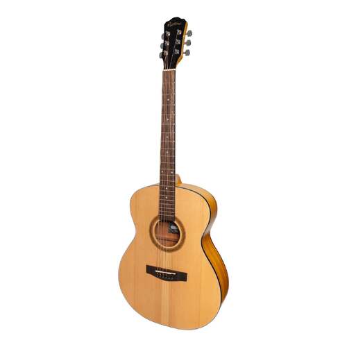 Martinez MF-41 Series Folk Size Acoustic Guitar - Spruce Top, Koa Back, Right-Handed, 6 Strings, Natural Finish