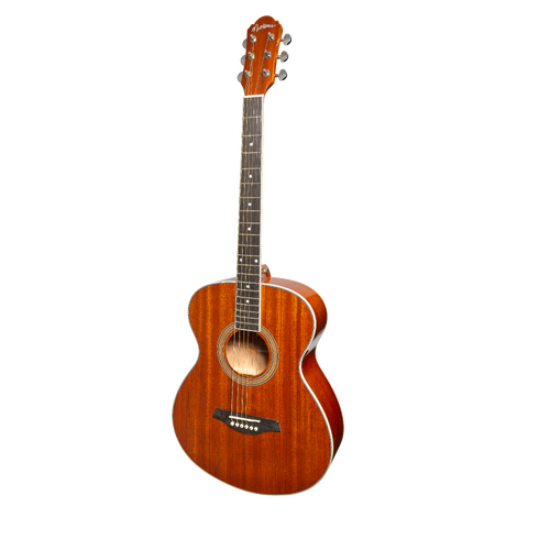 Martinez MF-41G-MAH '41 Series' Folk Size Acoustic-Electric Guitar Gloss Mahogany Small Body 6 Strings