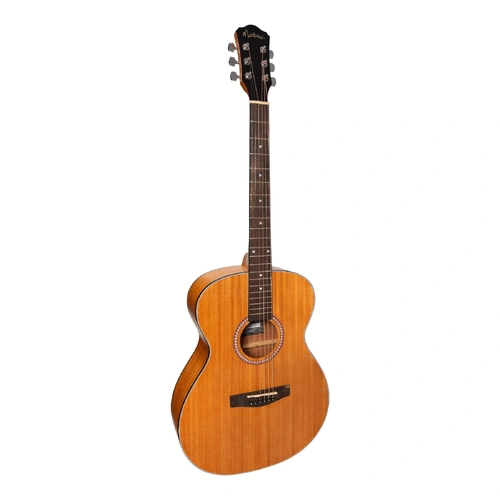 Martinez MF-41L Left Handed Folk Size Acoustic Guitar Natural Mahogany 6 String