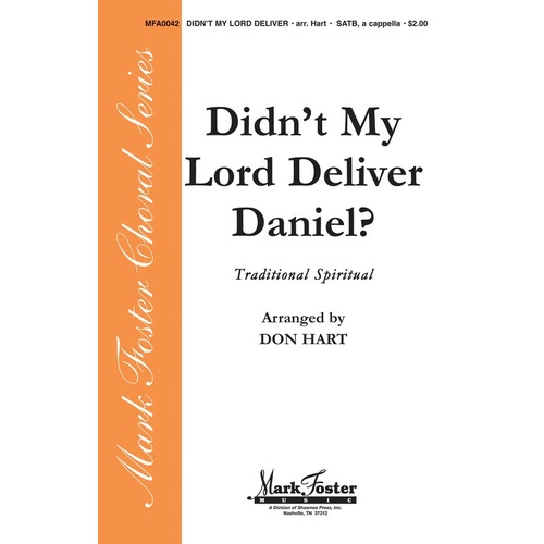 Didnt My Lord Deliver Daniel A Cappella Book
