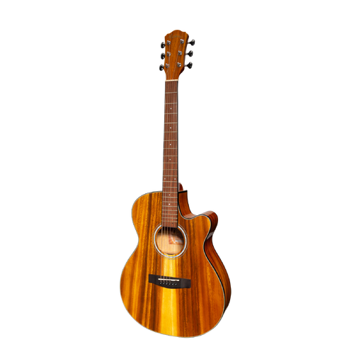Martinez '51 Series' Folk Size Cutaway Acoustic-Electric Guitar Koa Gloss MFC-51G-KOA