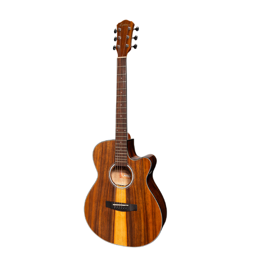 Martinez '51 Series' Folk Size Cutaway Acoustic-Electric Guitar Teakwood Gloss MFC-51G-TK