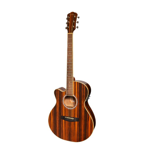 Martinez '51 Series' Left Handed Folk Size Cutaway Acoustic-Electric Guitar Amara Gloss MFC-51GL-AMA