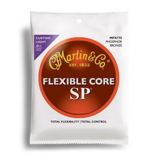 Martin SP Flexible Core 92-8 Phosphor Bronze Custom Light Guitar String Set (11-52)