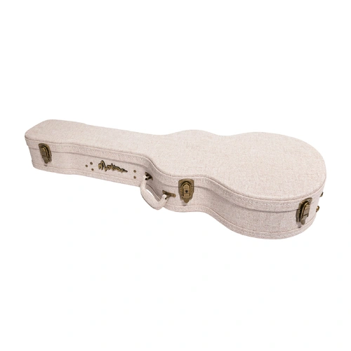Martinez Deluxe Short Scale Acoustic Guitar Hard Case Ivory