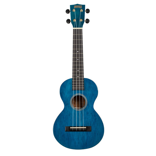 Mahalo Hano Series Concert Ukulele (Transparent Blue)