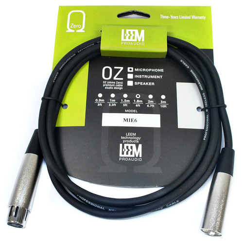 Leem 6ft XLR Male to XLR Female Microphone Cable