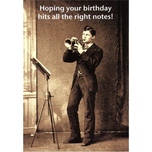 Hoping Your Birthday Hits All The Right Notes! Card