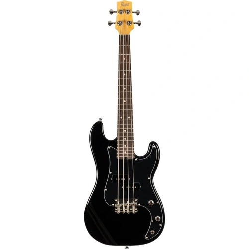 Flight Mini Bass Lite BK Solid Body Black Ukulele