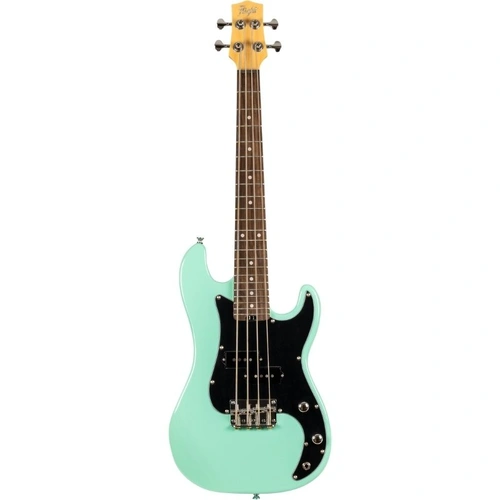 Flight Mini Bass Lite SFG Electric Bass Guitar Solid Poplar Body Surf Green