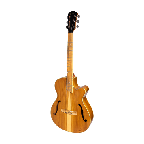 Martinez MJH-3CG-JTK Jazz Hybrid Acoustic-Electric Guitar Small Body Natural Gloss