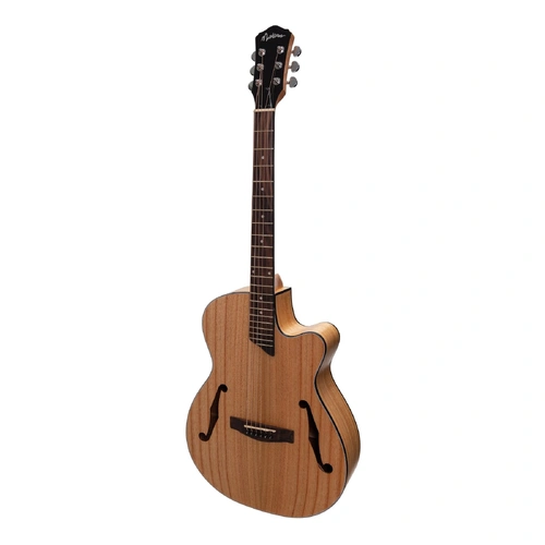 Martinez MJH-3CG-MWD Jazz Hybrid Acoustic Guitar Natural Gloss Small Body