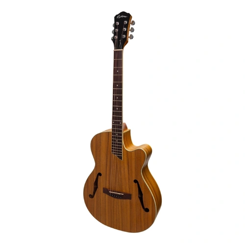 Martinez MJH-3CP-KOA Jazz Hybrid Acoustic-Electric Small Body Guitar Natural Koa