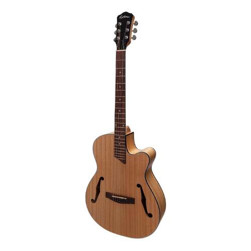 Martinez MJH-3CP-MWD Jazz Hybrid Acoustic-Electric Small Body Guitar Mindi-Wood Natural 6-String