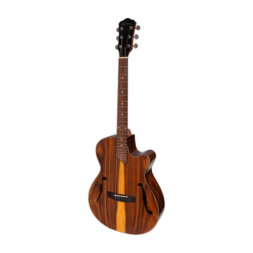 Martinez MJH-3CPG-RWD Jazz Hybrid Acoustic-Electric Small Body Guitar with Rosewood