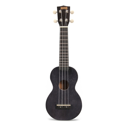 Mahalo Kahiko Plus Series Soprano Ukulele - Left Hand (Transparent Black)