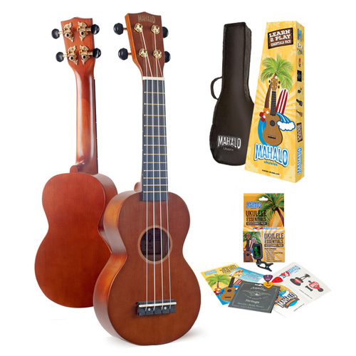 Mahalo Rainbow Series Soprano Ukulele (Transparent Brown)