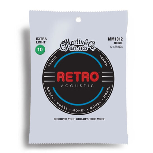 Martin Retro 12-String Acoustic Guitar String Set (10-47) MM1012