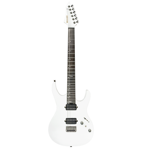 MOOER MMT100 Electric Guitar Pearl White with Roasted Maple Neck and MMT Humbuckers, Includes MOOER Bag