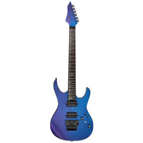 MOOER MMT100 FR Electric Guitar Aurora Purple with Floyd Rose Tremolo and Locking Nut