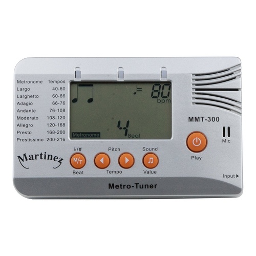 Martinez Universal Digital Metronome & Tuner for Guitar  Bass  Ukulele & Violin