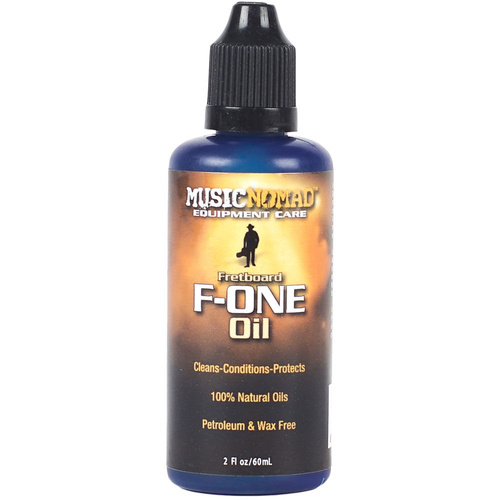 Music Nomad F-ONE Oil Fretboard Cleaner & Conditioner, 60ml - Natural Oils, Lemon Oil Free, No Mess Applicator, Cleans & Conditions Unfinished Wood