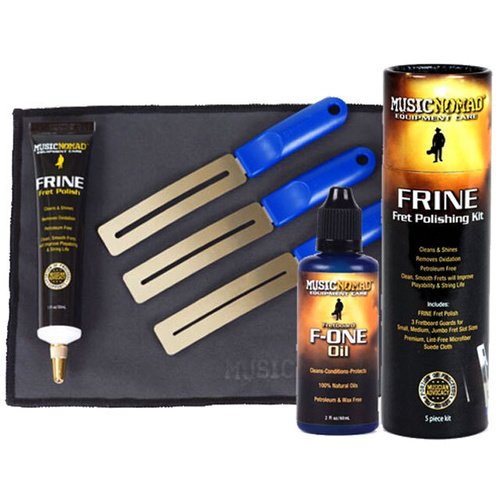 Music Nomad Total Fretboard Care Kit - 4-Piece Cleaners & Polishes for Frets and Unfinished Fretboards