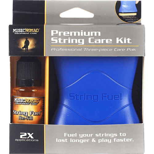 Music Nomad Premium 3-Piece String Care Kit with Ergonomic Applicator and Microfiber Cloth