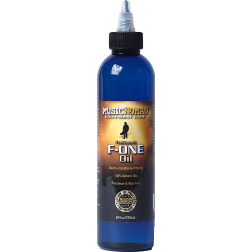 Music Nomad F-ONE Oil Fretboard Cleaner & Conditioner - 240ml - 100% Natural, Lemon Oil Free, Cleans & Conditions Unfinished Wood