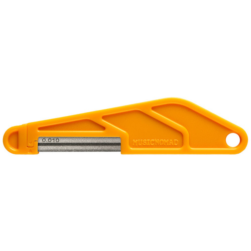 Music Nomad .010" Diamond Coated Nut File with Ergonomic Handle and Round Blade Design