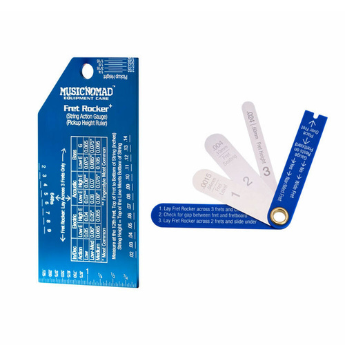 Music Nomad Fret Rocker+ and Precision Fret Gauge Kit for Guitar Maintenance