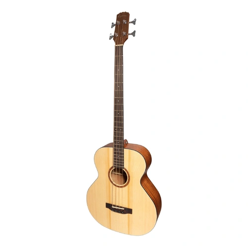 Martinez Natural Series Solid Spruce Top Acoustic-Electric Bass Guitar MNB-15S-SOP Open Pore Natural 4-String Right-Handed Jumbo