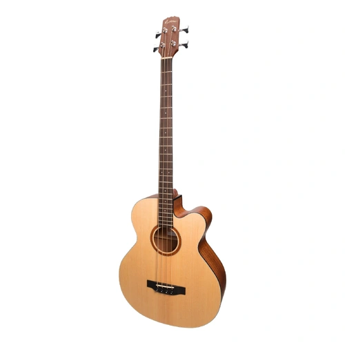 Martinez MNBC-15-SOP Natural Series Spruce Top Acoustic-Electric Cutaway Bass Guitar Open Pore