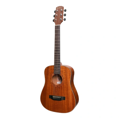Martinez MNBT-15-MOP Natural Series Mahogany Top Acoustic-Electric Babe Traveller Guitar Open Pore