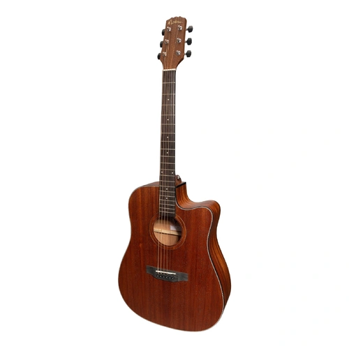 Martinez MNDC-15 Mahogany Top Acoustic-Electric Dreadnought Cutaway Guitar Open Pore Natural