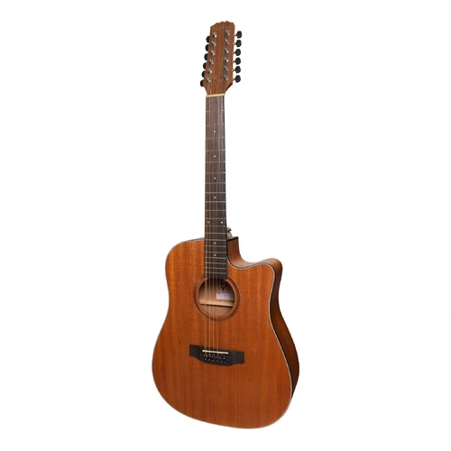 Martinez Natural Series Mahogany Top 12-String Acoustic-Electric Dreadnought Cutaway Guitar MNDC-1512