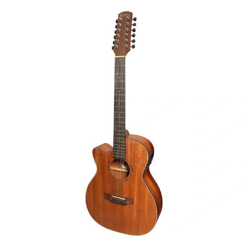 Martinez MNFC-1512L-MOP Natural Series Left Handed Mahogany Top 12-String Acoustic-Electric Small Body Cutaway Guitar