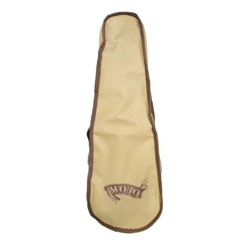 Mojo Padded Soprano Ukulele Gig Bag - Tan, Water Resistant Nylon, 4mm Padding, Carry Handle, Easy Access Zip