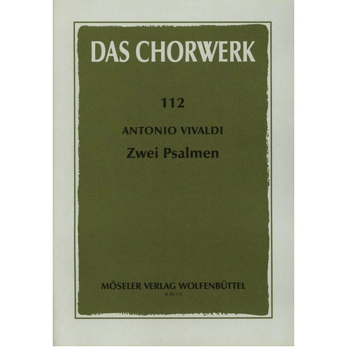 Vivaldi Two Psalms SATB Score - 26 Pages, Published by Moseler