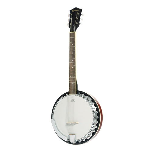 Martinez 6-String Mahogany Banjo Pack (Natural Gloss)
