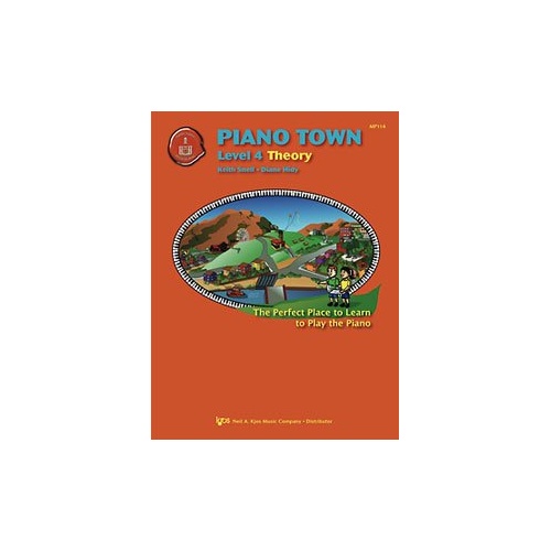 Piano Town Theory Level 4 by Neil A. Kjos Music Company, 32 Pages