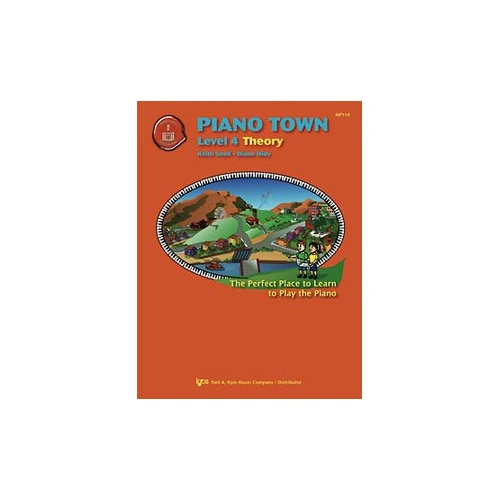 Piano Town Theory Level 4 by Neil A. Kjos Music Company - 32 Pages