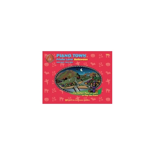 Piano Town Halloween Primer Level with Teacher Duets, 9 Original Songs, 16 Pages