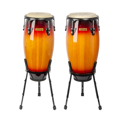 Mano Percussion Conga Pair 10+11inch Sunburst w/ Stand