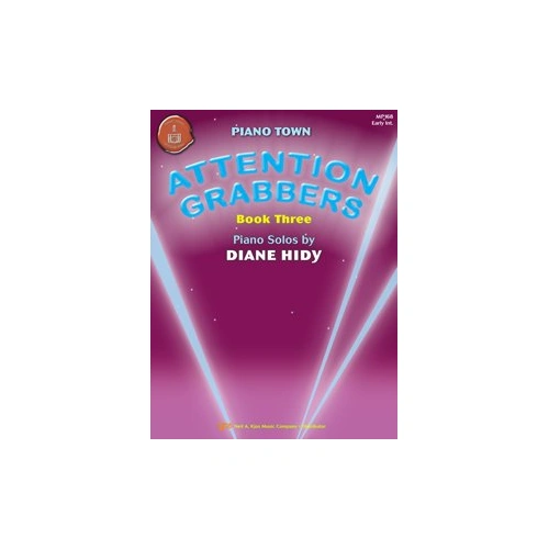 HIDY Attention Grabbers Book 3 for Piano - 20 Pages, Solos and Duet, Designed for ADD Students, Ideal for Study and Recitals