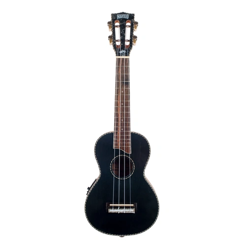 Mahalo Pearl Series Concert Ukulele - Black Solid Top