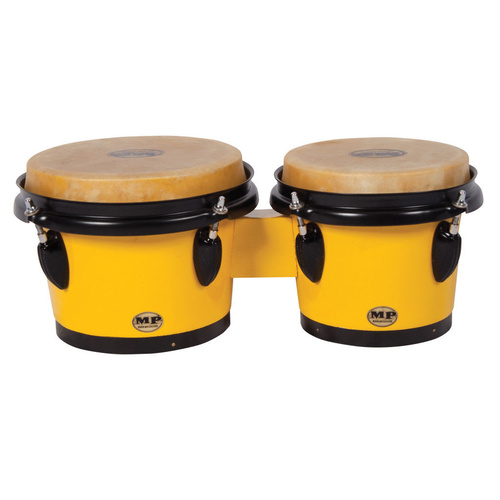 MANO PERCUSSION - Bongo Drums, Yellow  Bongos, 7" & 8" skin heads, Wood
