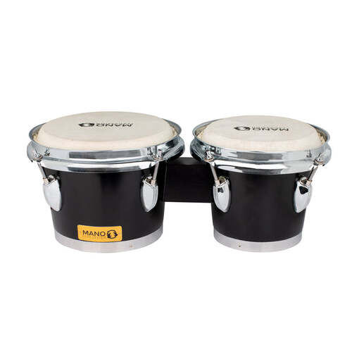 Mano Percussion MPB123MBK Tunable 6″ & 7″ Bongos in Matte Black