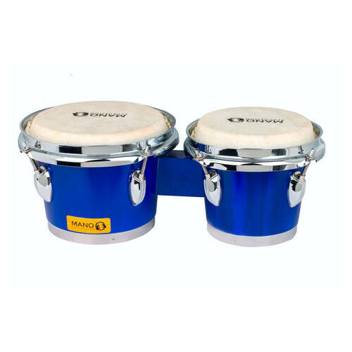 Mano Percussion MPB123 Tunable 6″ & 7″ Bongos in Matte Blue